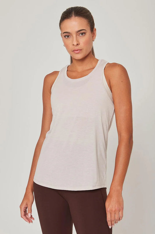 MPG Dynamic Racerback Tank Top Linen White