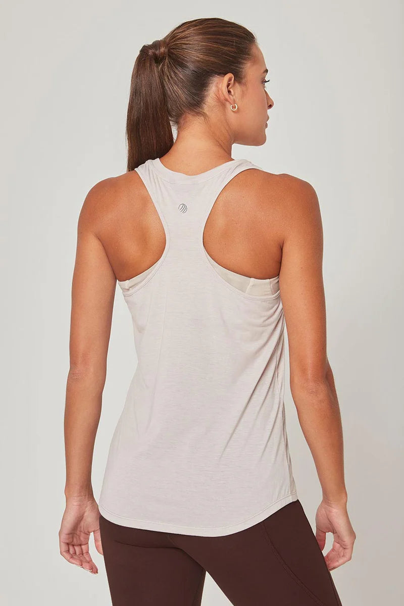 MPG Dynamic Racerback Tank Top Linen White