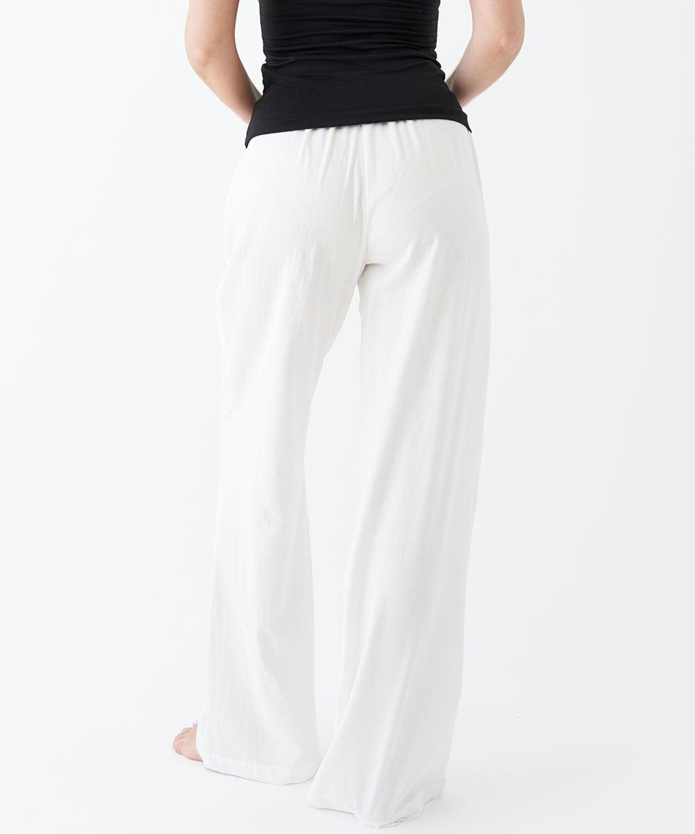 SK BAMBOO LINEN PANTS White