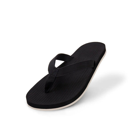 IND Women's Flip Flops Sneaker Sole - Black/Sea Salt Sole