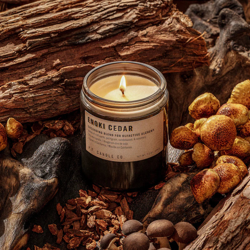 PF Enoki Cedar– 7.2 oz Soy Candle