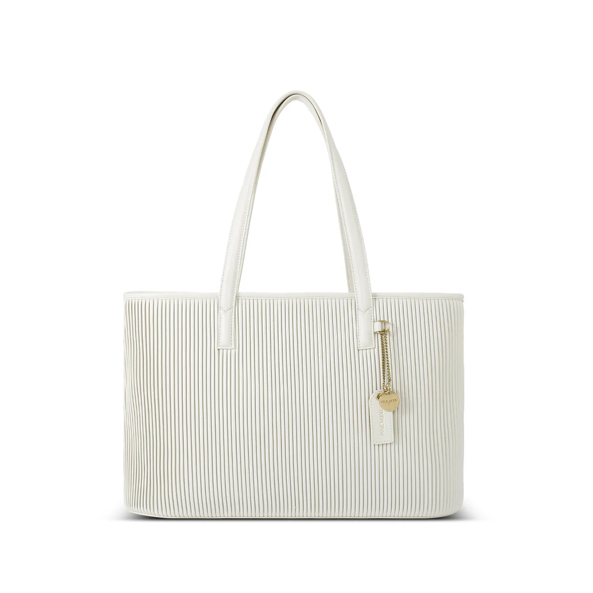 PM SADIE TOTE COCONUTCREAM PLEATED