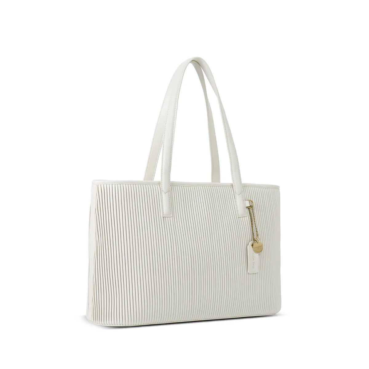 PM SADIE TOTE COCONUTCREAM PLEATED