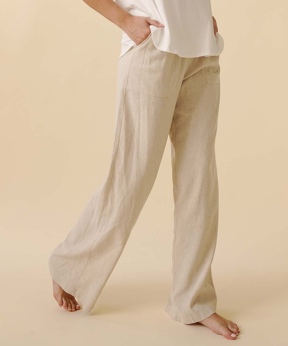 SK BAMBOO LINEN PANTS Natural