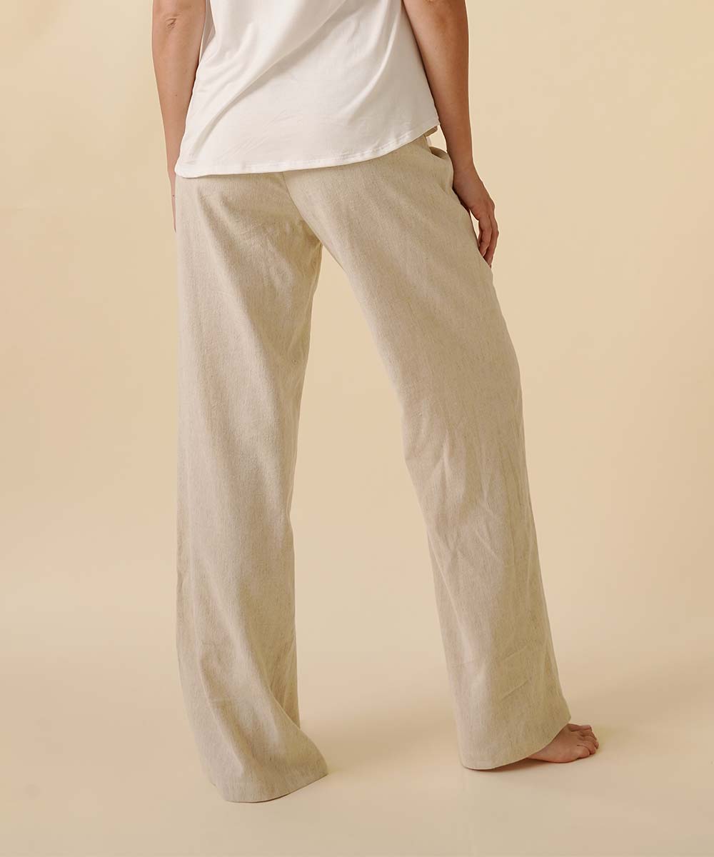 SK BAMBOO LINEN PANTS Natural