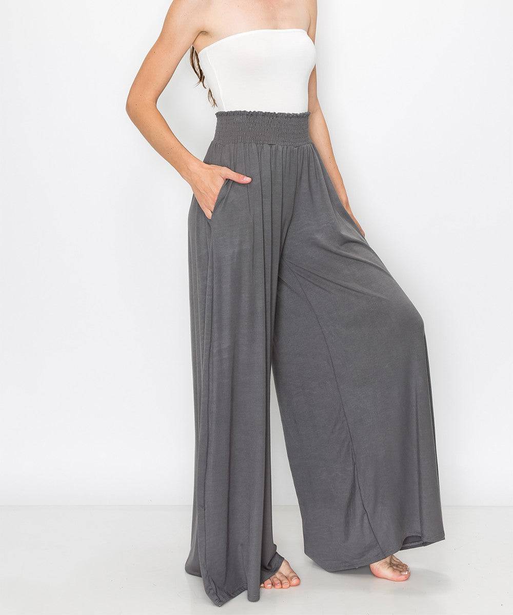 SK BAMBOO MAXI PALAZZO Dull Grey