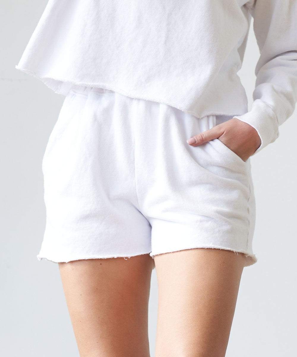 SK GARMENT DYE VINTAGE SHORTS White