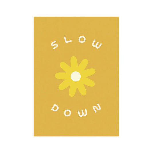 WP Slow Down 5x7 Screen Print