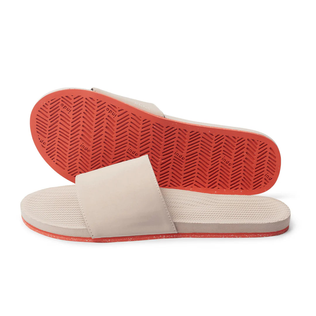 IND Women's Slide Sneaker Sole - Sea Salt/Orange Sole