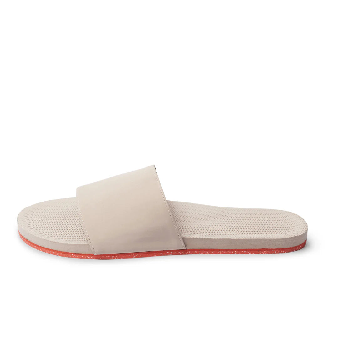 IND Women's Slide Sneaker Sole - Sea Salt/Orange Sole