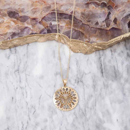 BA Brass Mandala Necklace