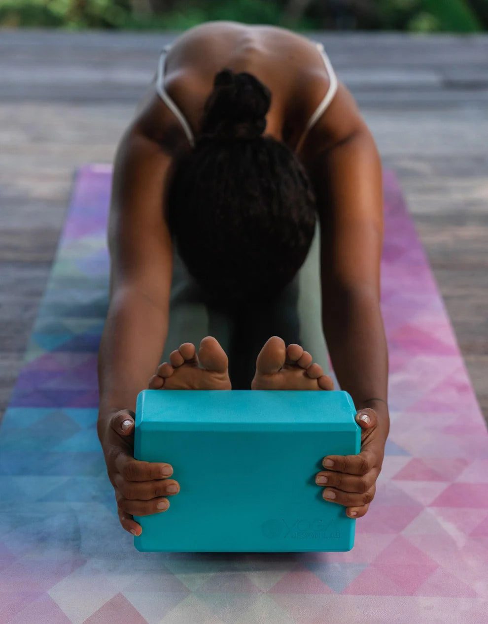 YDL Foam Yoga Block Aqua Sky